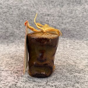 New Vintage Tiki Candle 1970's Hawaii Polynesian 3” tall crying tiki sandalwood